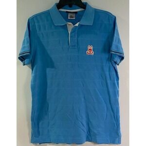 Psycho Bunny Blue Polo Shirt by Robert Godley‎ - Size 4 - Classic Logo - Stylish